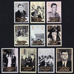 Poštové známky Fudžajra 1965 Prezident John Fitzgerald Kennedy Mi# 28-39 Kat 14€