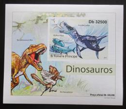 Poštová známka Svätý Tomáš 2011 Dinosaury DELUXE neperf. Mi# 4901 B Block