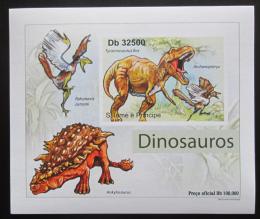 Poštová známka Svätý Tomáš 2011 Dinosaury DELUXE neperf. Mi# 4902 B Block