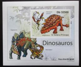 Poštová známka Svätý Tomáš 2011 Dinosaury DELUXE neperf. Mi# 4903 B Block 