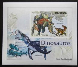 Poštová známka Svätý Tomáš 2011 Dinosaury DELUXE neperf. Mi# 4904 B Block