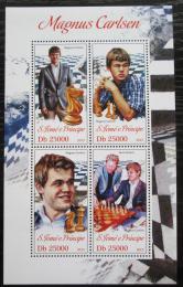 Poštové známky Svätý Tomáš 2013 Magnus Carlsen, šachy Mi# 5351-54 Kat 10€