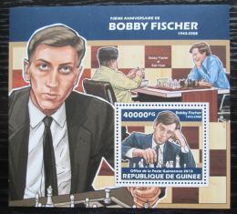 Poštová známka Guinea 2013 Bobby Fischer, šachy Mi# Block 2315 Kat 16€