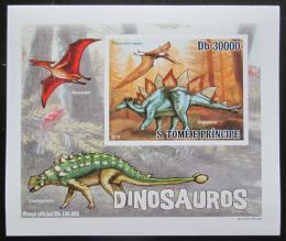 Poštová známka Svätý Tomáš 2010 Dinosaury DELUXE neperf. Mi# 4385 B Block