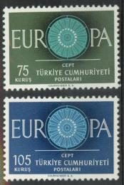 Poštové známky Turecko 1960 Európa CEPT Mi# 1774-75