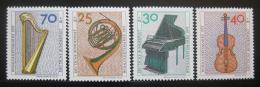Poštové známky Nemecko 1973 Hudobné nástroje Mi# 782-85 Kat 4.50€