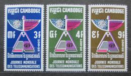 Poštové známky Kambodža 1970 Mezinárodní den komunikace Mi# 267-69