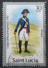 Poštová známka Svätá Lucia 1985 Vojenská uniforma Mi# 752 I