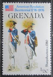Poštová známka Grenada 1976 Vojenské uniformy Mi# 749