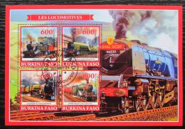 Poštové známky Burkina Faso 2019 Parní lokomotívy Mi# N/N
