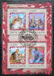 Poštové známky Sierra Leone 2016 Maèky Mi# 7993-96 Kat 11€