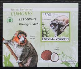 Poštová známka Komory 2009 Lemur DELUXE neperf. Mi# 2461 B Block