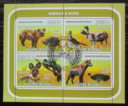 Potov znmky Guinea-Bissau 2008 Hyeny a ptci Mi# 3824-27 Kat 8 - zvi obrzok