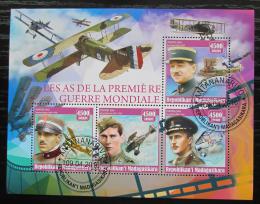 Poštové známky Madagaskar 2016 Piloti a váleèná letadla Mi# N/N