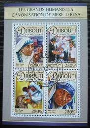 Poštové známky Džibutsko 2016 Matka Tereza Mi# 1383-86 Kat 11€