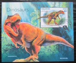 Poštová známka Maldivy 2018 Dinosaury Mi# N/N
