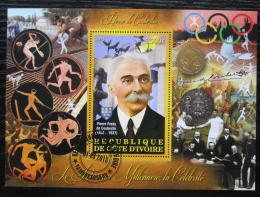 Poštová známka Pobrežie Slonoviny 2013 Pierre de Coubertin, MOV Mi# N/N