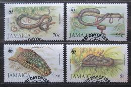 Poštové známky Jamajka 1984 Hady, WWF 019 Mi# 591-94 Kat 70€