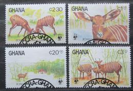 Poštové známky Ghana 1984 Bongo lesní, WWF 015 Mi# 1060-63 Kat 10€ 