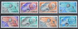 Poštové známky Kongo Dem. 1965 ITU, 100. výroèie Mi# 227-34