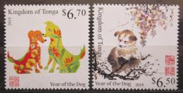 Poštové známky Tonga 2017 Èínský nový rok, rok psa Mi# Mi# 2171-72 Kat 16.50€