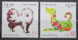Potov znmky Cookove ostrovy 2017 Rok psa Mi# Mi# 2151-52 Kat 13 - zvi obrzok