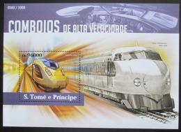 Poštová známka Svätý Tomáš 2015 Moderní lokomotívy Mi# Block 1126 Kat 10€