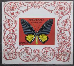 Poštová známka Nágáland, India 1969 Motýl neperf. Mi# N/N
