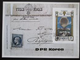 Poštová známka KLDR 1982 Lety balónem, 200. výroèie Mi# Block 136 Kat 10€  - zväèši� obrázok