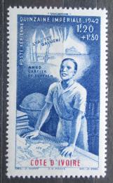 Poštová známka Pobrežie Slonoviny 1942 Muž nad mapou Mi# 189