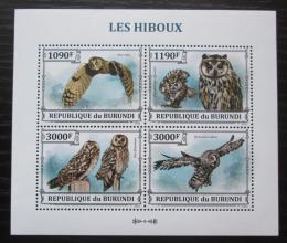 Poštové známky Burundi 2013 Sovy Mi# 3323-26 Kat 10€