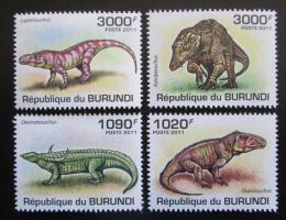 Poštové známky Burundi 2011 Prehistoriètí krokodýli Mi# 2070-73 Kat 9.50€