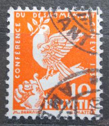 Poštová známka Švýcarsko 1932 Holubice na zlomeném meèi Mi# 251