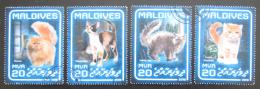 Poštové známky Maldivy 2018 Maèky Mi# 7583-86 Kat 10€ - zväèši� obrázok