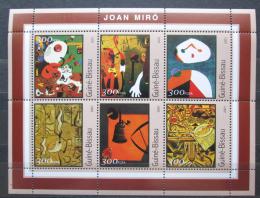 Poštové známky Guinea-Bissau 2001 Umenie, Joan Miró Mi# 1606-11 Kat 8€