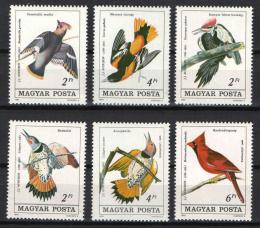 Poštové známky Maïarsko 1985 Vtáci, Audubon Mi# 3760-65 Kat 6€