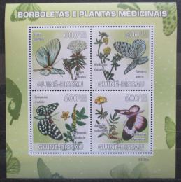 Poštové známky Guinea-Bissau 2009 Motýle a léèivé rostliny Mi# 4127-30 Kat 9.50€
