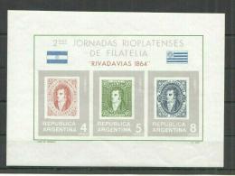 Poštové známky Argentína 1966 Filatelistická výstava Mi# Block 16