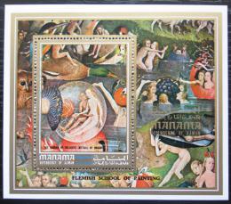 Potov znmka Manma 1971 Umenie, Hieronymus Bosch Mi# Block 155 A Kat 6.50 - zvi obrzok