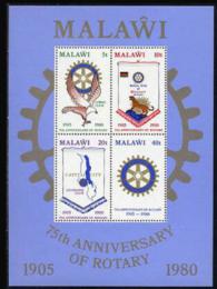 Potov znmky Malawi 1980 Rotary Intl., 75. vroie Mi# Block 57