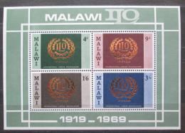 Potov znmky Malawi 1969 ILO, 50. vroie Mi# Block 13 Kat 6 - zvi obrzok
