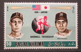 Poštová známka Rás al-Chajma 1972 Baseballoví hráèi Mi# 719