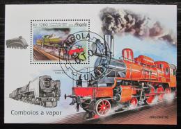 Poštová známka Angola 2019 Parní lokomotívy Mi# Block 193 Kat 8€