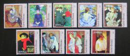 Poštové známky Guinea-Bissau 2001 Umenie, Toulouse-Lautrec Mi# 1669-77 Kat 11€ 