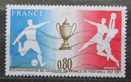 Poštová známka Francúzsko 1977 Francúzsky futbalový pohár, 60. výroèie Mi# 2035
