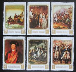Poštové známky Manáma 1971 Umenie, vznik USA Mi# 793-98