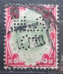 Poštová známka Ve¾ká Británia 1902 Krá¾ Edward VII. perfin Mi# 114 A Kat 18€