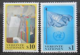 Poštové známky OSN Viedeò 1996 Umenie a vlajka OSN Mi# 203-04
