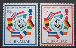 Poštové známky Gibraltár 1973 Vstup Velké Británie do EHS Mi# 297-98