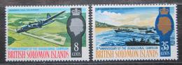 Poštové známky Brit. Šalamúnove ostrovy 1967 Bitka o Guadalcanal Mi# 161-62